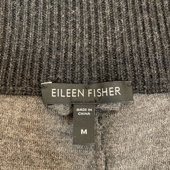 Eileen Fisher Dark Gray Wool Vest Size Medium - Picture 4 of 4